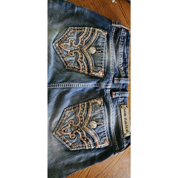 Rock Revival Jeans 27 EU distressed Mid Rise Skinny Embellished Rhinestones - Picture 10 of 10